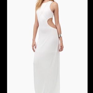 Tobi White Side Cutout Maxi Dress
